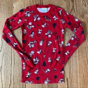🎄EUC Hanna Andersson Peanuts Scandinavian Holiday pajama shirt